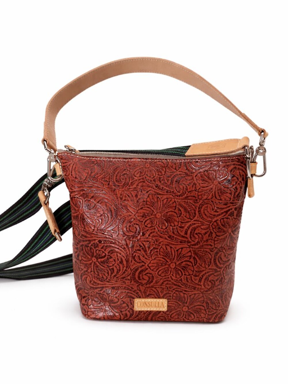 CONSUELA SALLY HOBO Large Tooled Leather Shoulder/Crossbody Bag - Picture 2 of 10